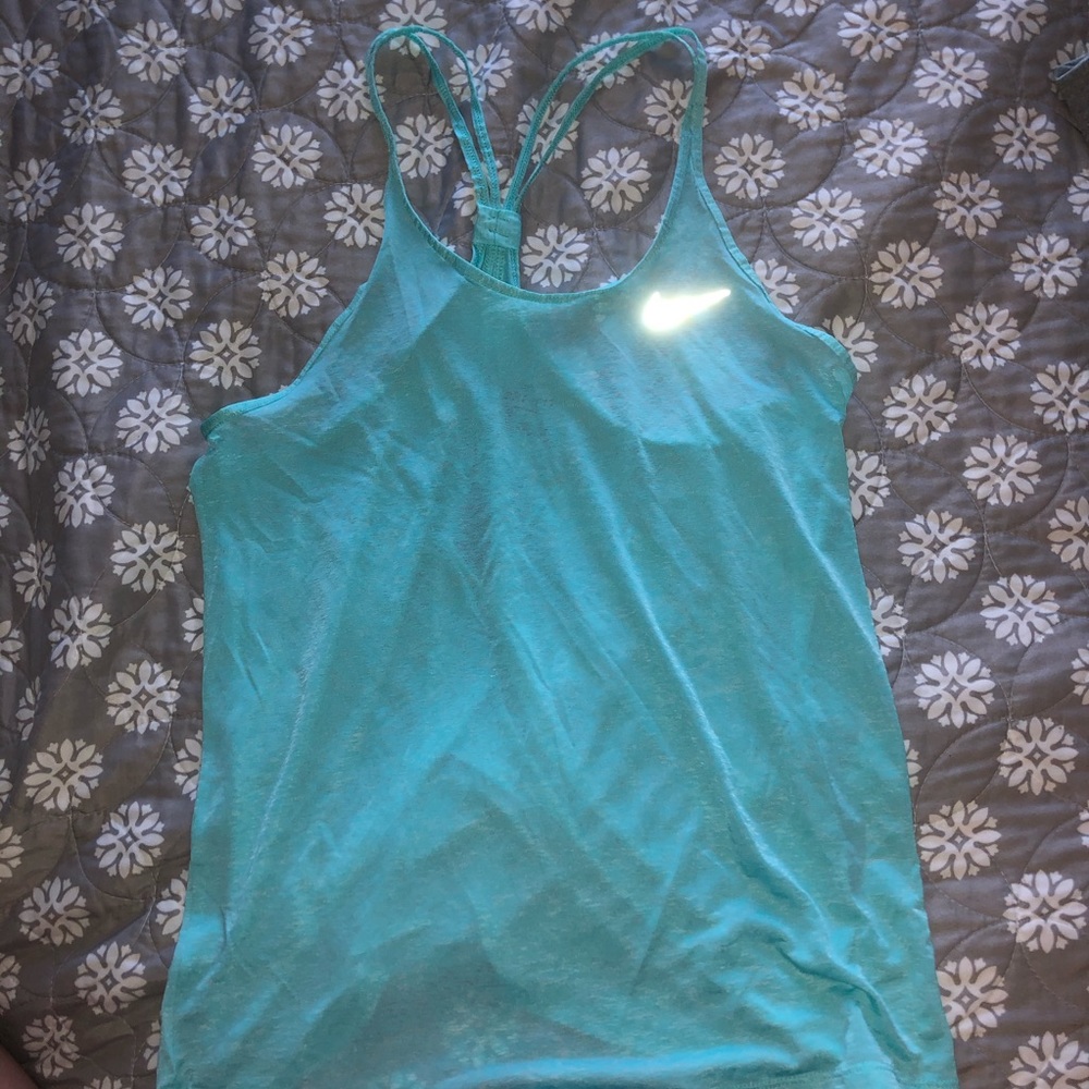 Light blue Nike dri-fit racer back tank